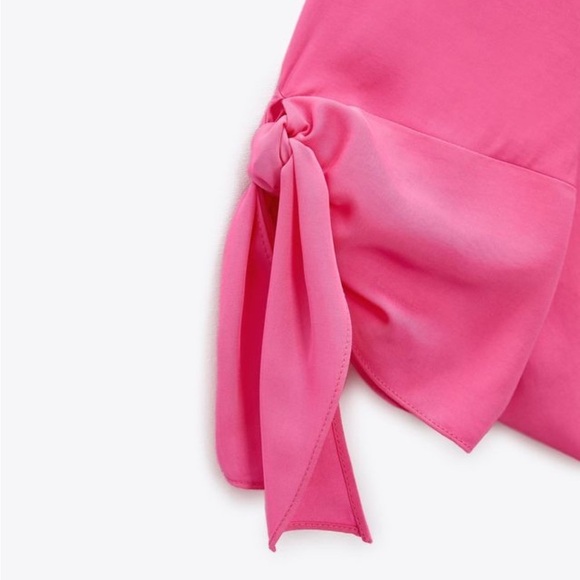 ZARA - 2pc Flowy Pants + Fluid Tied Blouse Coord Set BNWT - Picture 3 of 6